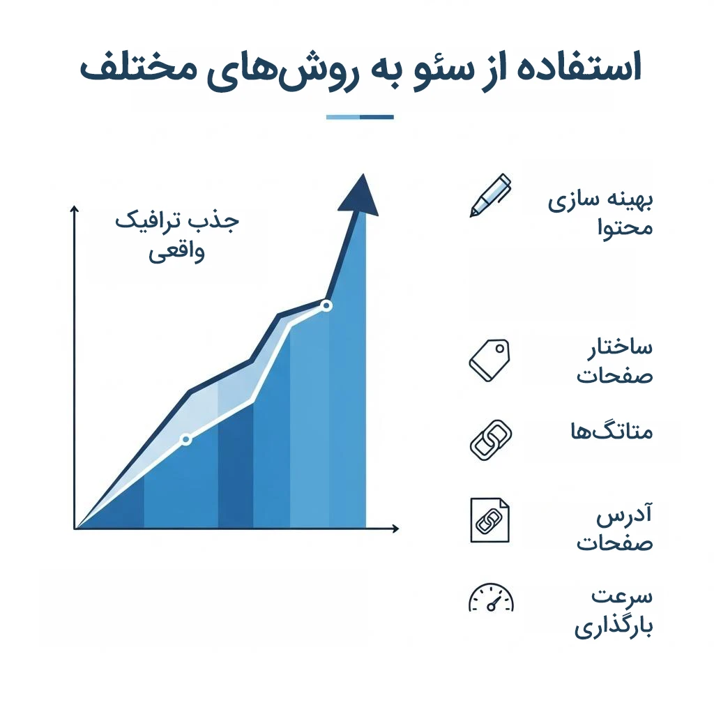 سئو به روش‌های مختلف در سایت‌های بازرگانی 